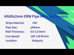 Impianto per tubi saldati ad alta frequenza per tubi quadri