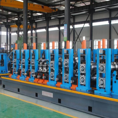 Fats Speed Steel Pipe Production Line PLC Controlled Indoor ERW Tube Mill Potenza 600KW