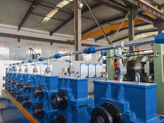 Fabbrica di tubi saldati ad alta frequenza HG426 Fabbrica di tubi di saldatura Acciaio al carbonio Blu per la costruzione Produzione personalizzata